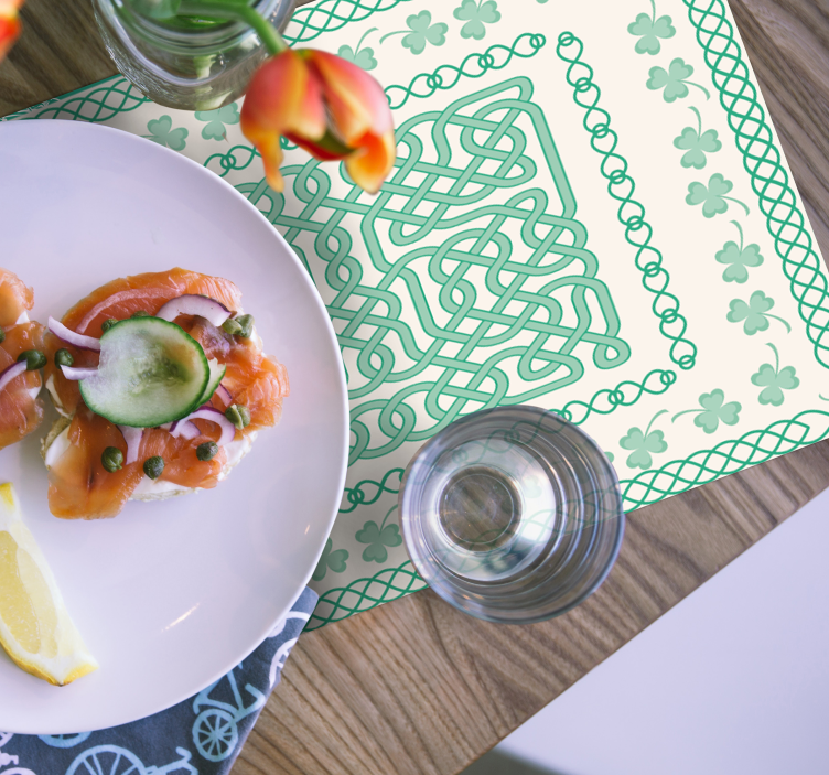 Pyöreä shamrock Pöytätabletti vihreä - Tenstickers