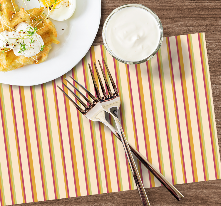 Retro pastelliraidallinen kuvio pöytätabletti moderni - Tenstickers