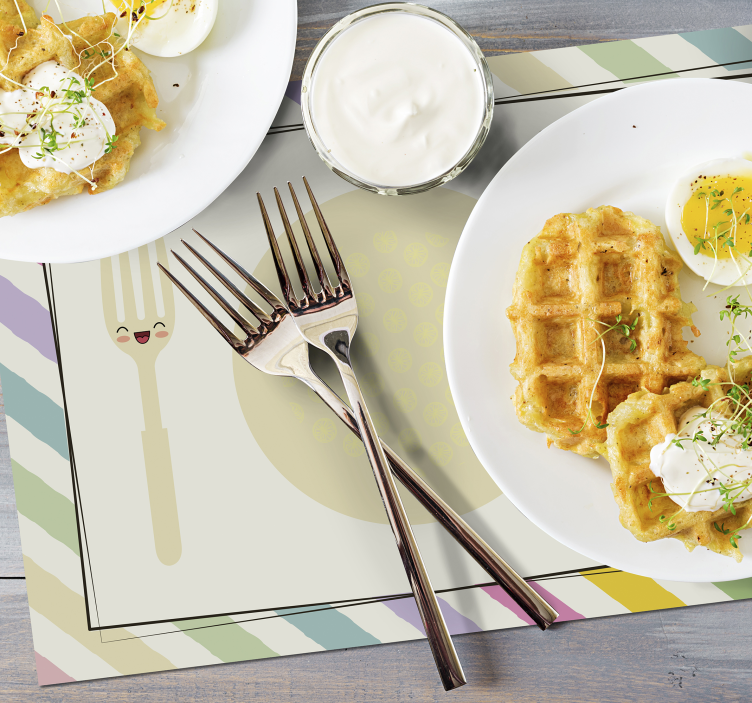 Värikäs lasten pöytätabletti astioilla - Tenstickers