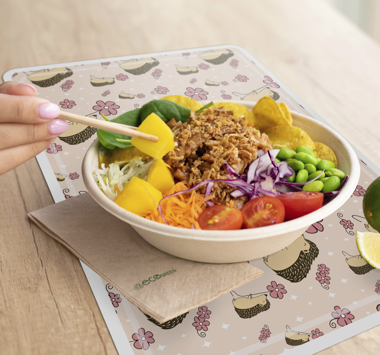 Ihana siili ja päivänkakkara pöytätabletti kotiin - Tenstickers