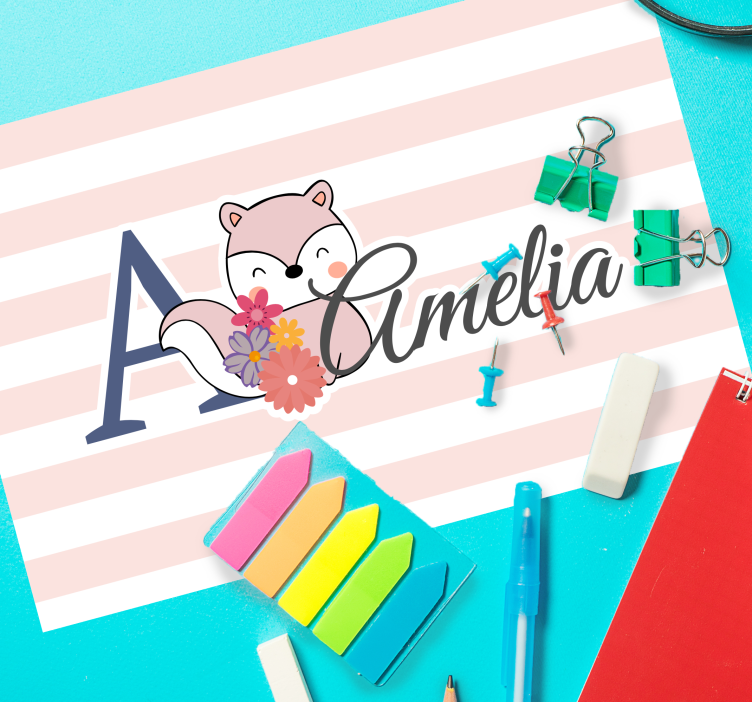 Söpöjä eläimiä orava nimellä lasten pöytätabletti - Tenstickers