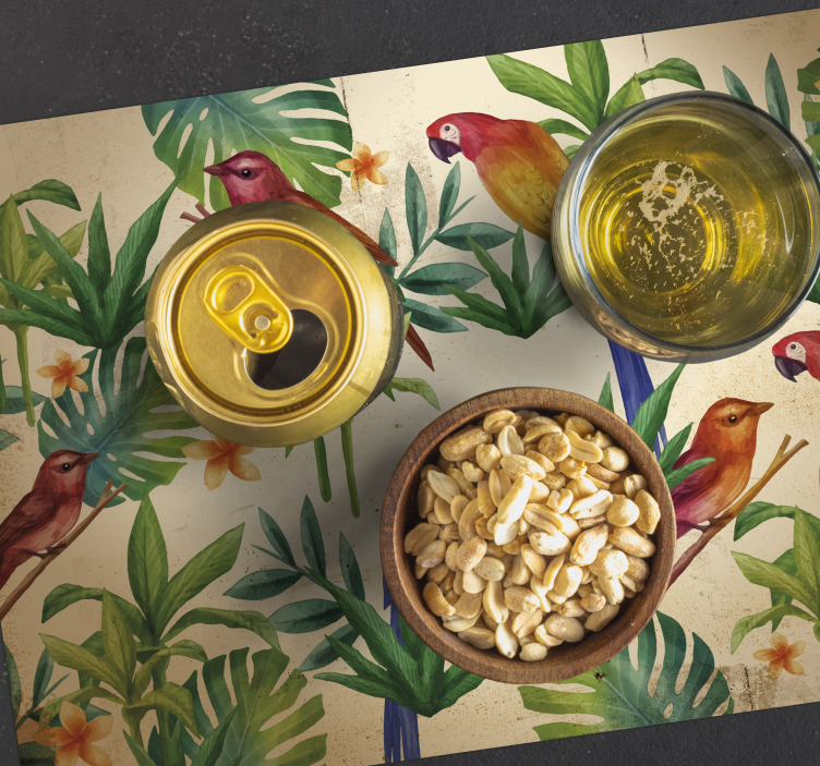 Trooppinen papukaija Alkuperäinen pöytätabletti - Tenstickers