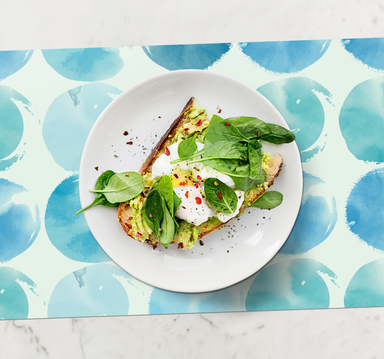 Turkoosi abstrakti ympyrä Alkuperäinen pöytätabletti - Tenstickers