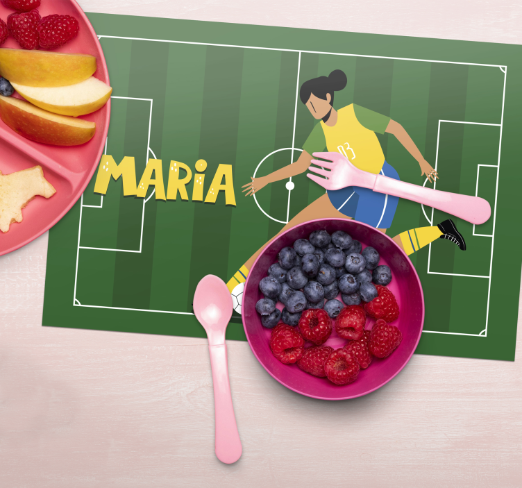 Tyttöjalkapalloilijan tapa nimi pöytätabletti - Tenstickers