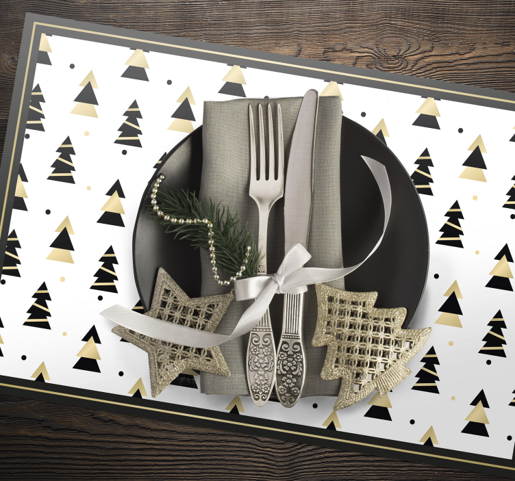 Tyylikäs joulu puu kuvio jouluinen pöytätabletti - Tenstickers