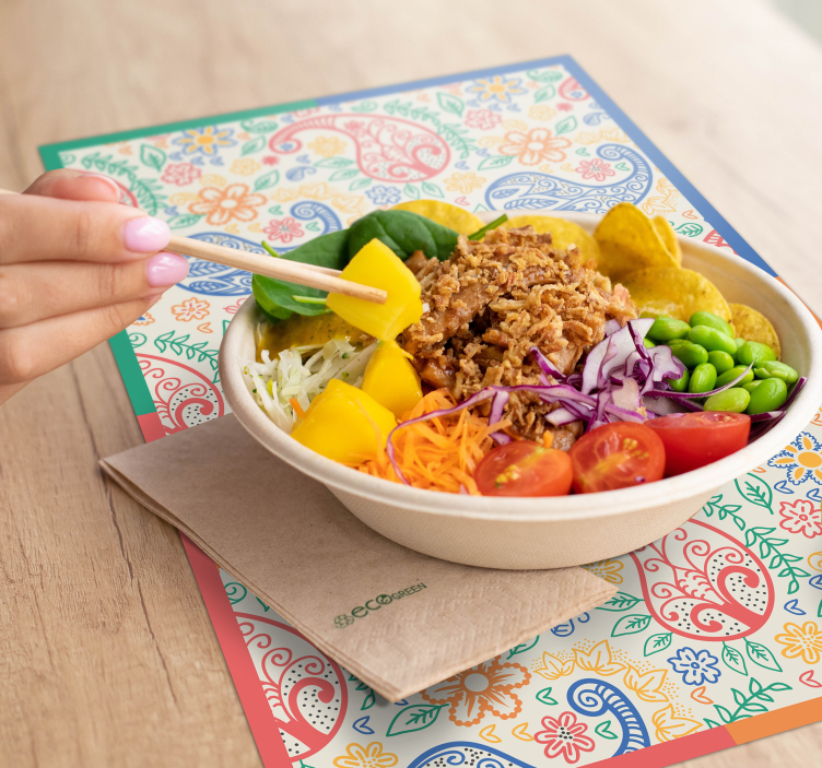 Värikäs paisley Muut värit pöytätabletti - Tenstickers