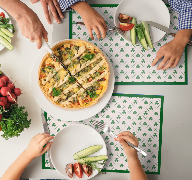 Vihreä vintage kuvio Alkuperäinen pöytätabletti - Tenstickers