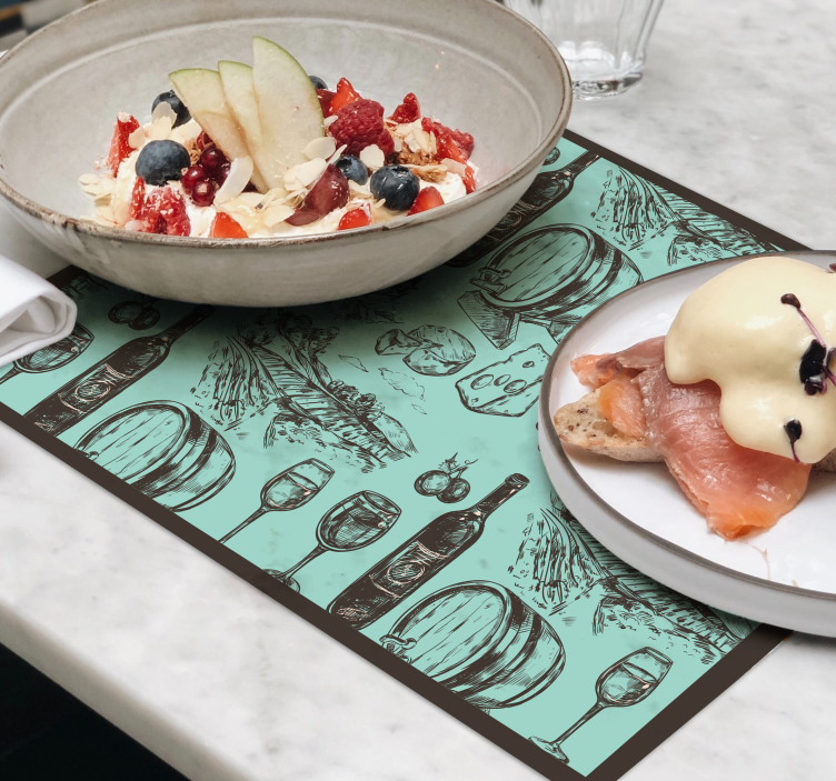 Viiniteema Alkuperäinen pöytätabletti - Tenstickers