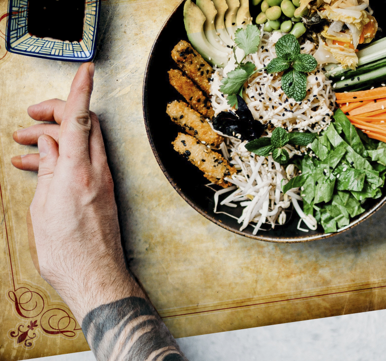 Vintage paperi tekstuuri pöytätabletti - Tenstickers