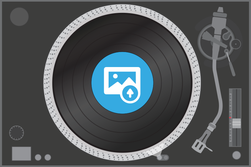 Vinyylilevyn mukautettava valokuva Alkuperäinen pöytätabletti - Tenstickers