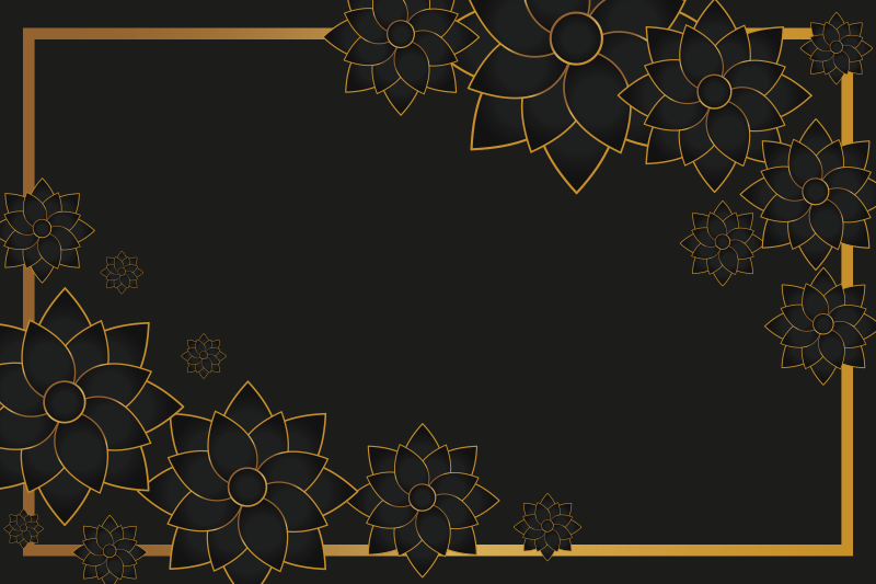 Tyylikäs tyyli kasveilla musta pöytätabletti - Tenstickers