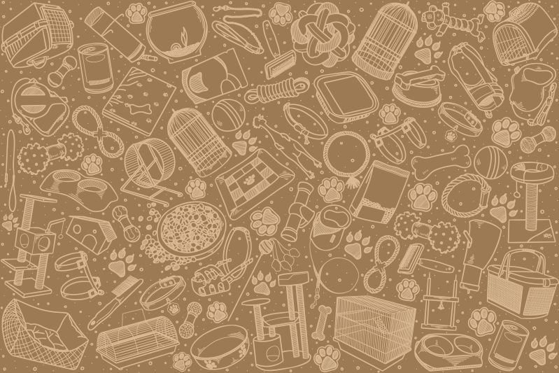 Kissa ja koira tarvikkeet ravintola pöytätabletti - Tenstickers