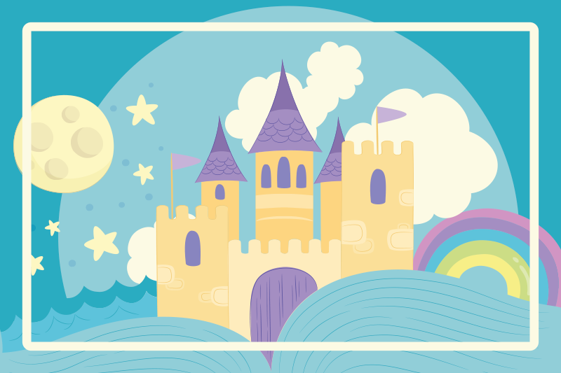 Ihana prinsessa palatsi pöytätabletti lapsille - Tenstickers