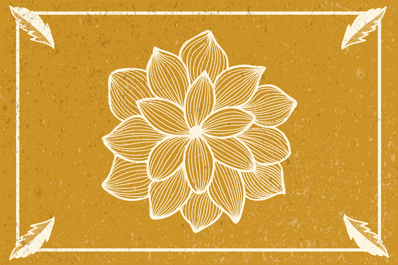 Kukka parvi paisley Muut värit pöytätabletti - Tenstickers