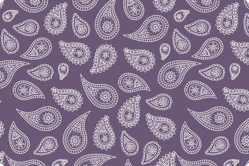 Hieno retro paisley Muut värit pöytätabletti - Tenstickers