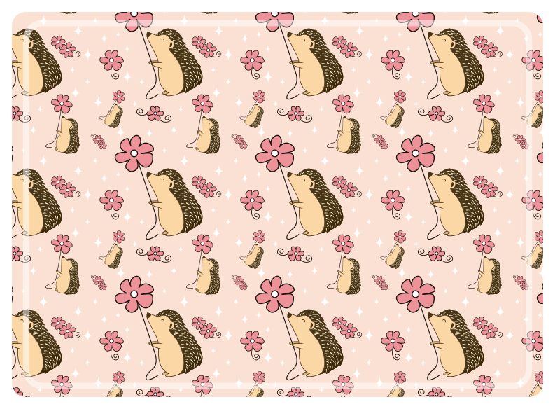 Ihana siili ja päivänkakkara pöytätabletti kotiin - Tenstickers