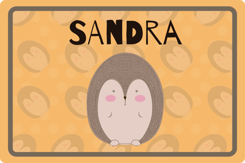 Ihana siili muokattavalla nimellä pöytätabletti - Tenstickers