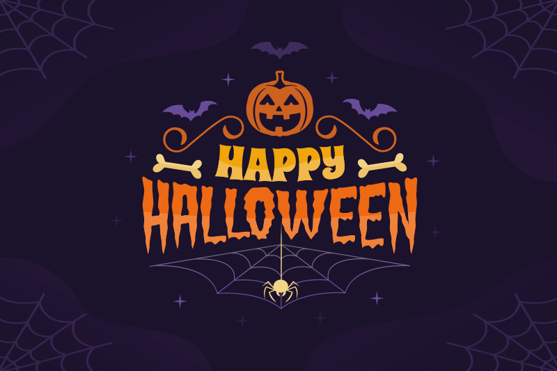 Hyvää halloween-tekstiä - Tenstickers