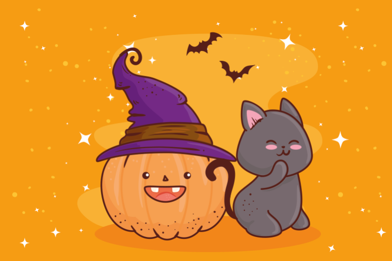 Kurpitsa pää noita lasten pöytätabletti - Tenstickers