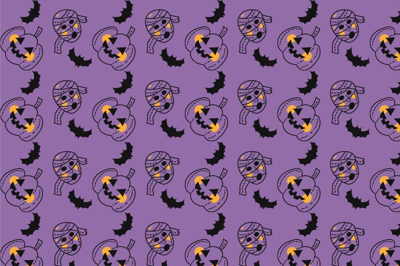 Hauskat kurpitsakuviot halloween pöytätabletti - Tenstickers