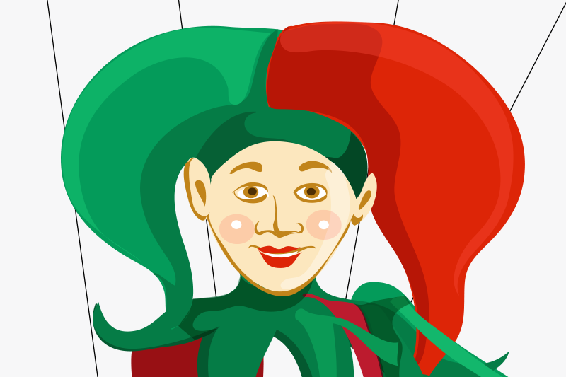 Alkuperäinen pöytätabletti narrihahmon kuvitus - Tenstickers