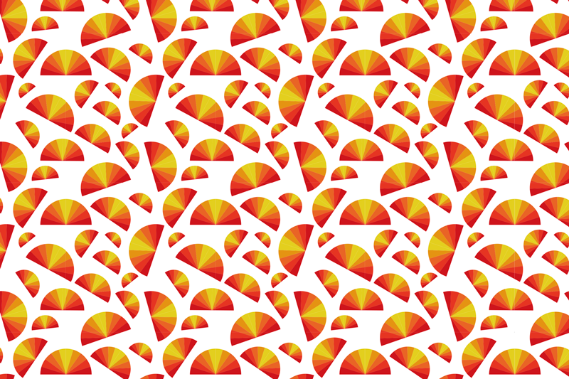 Värikkäät tuulettimen kuvioinnit alkuperäinen pöytätabletti - Tenstickers