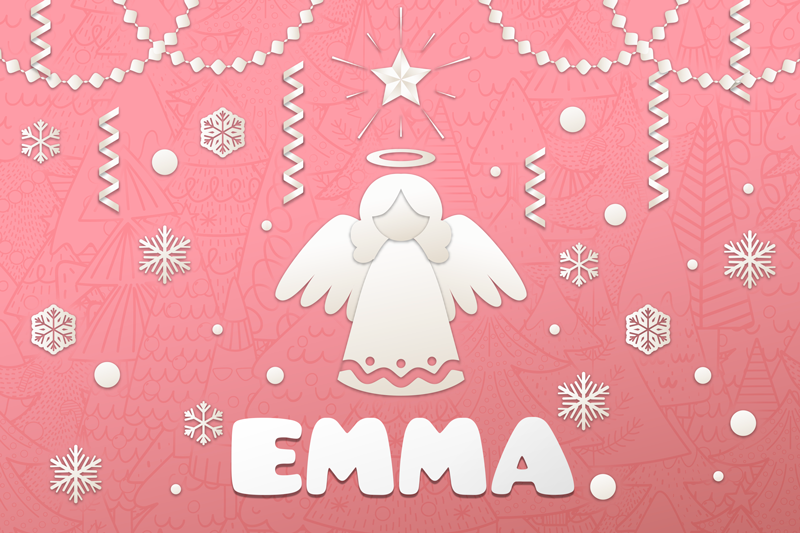 Jouluinen pöytätabletti enkeliteemalla - Tenstickers