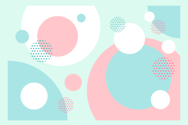 Pöytätabletti moderni geometriset värilohkot - Tenstickers