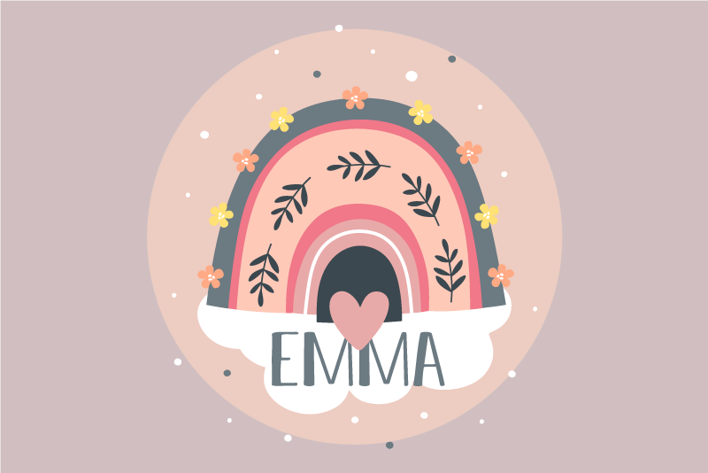 Sateenkaari nimillä lapsille pöytätabletti nimellä - Tenstickers