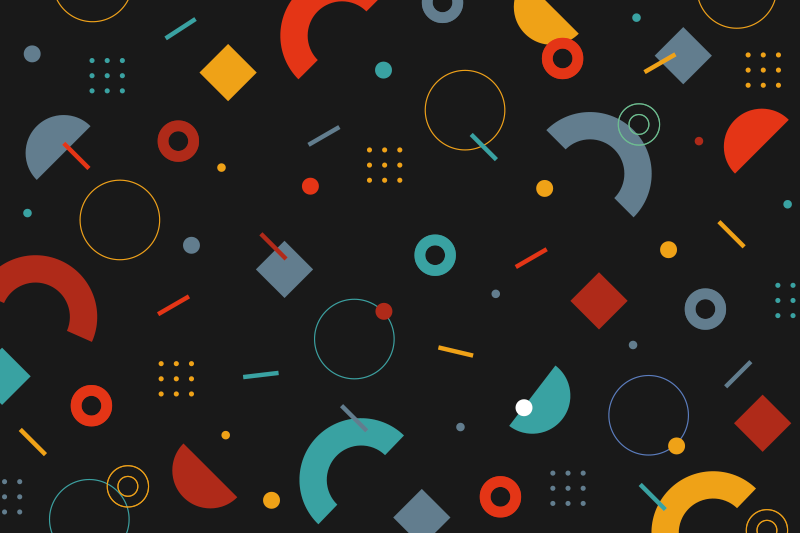 Pöytätabletti moderni geometrinen värikäs kuvio - Tenstickers