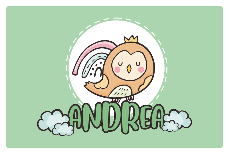 Pöllö mukautettu pöytätabletti nimellä - Tenstickers