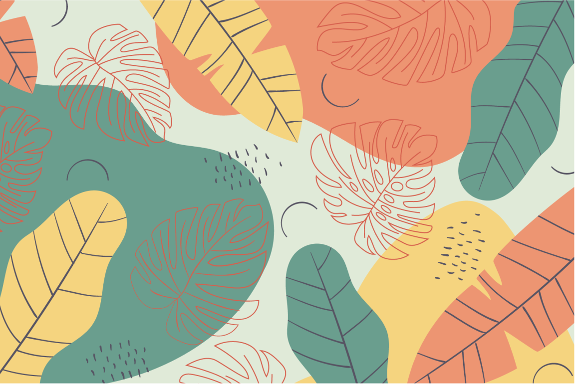 Värilliset lehdet pöytätabletti moderni - Tenstickers