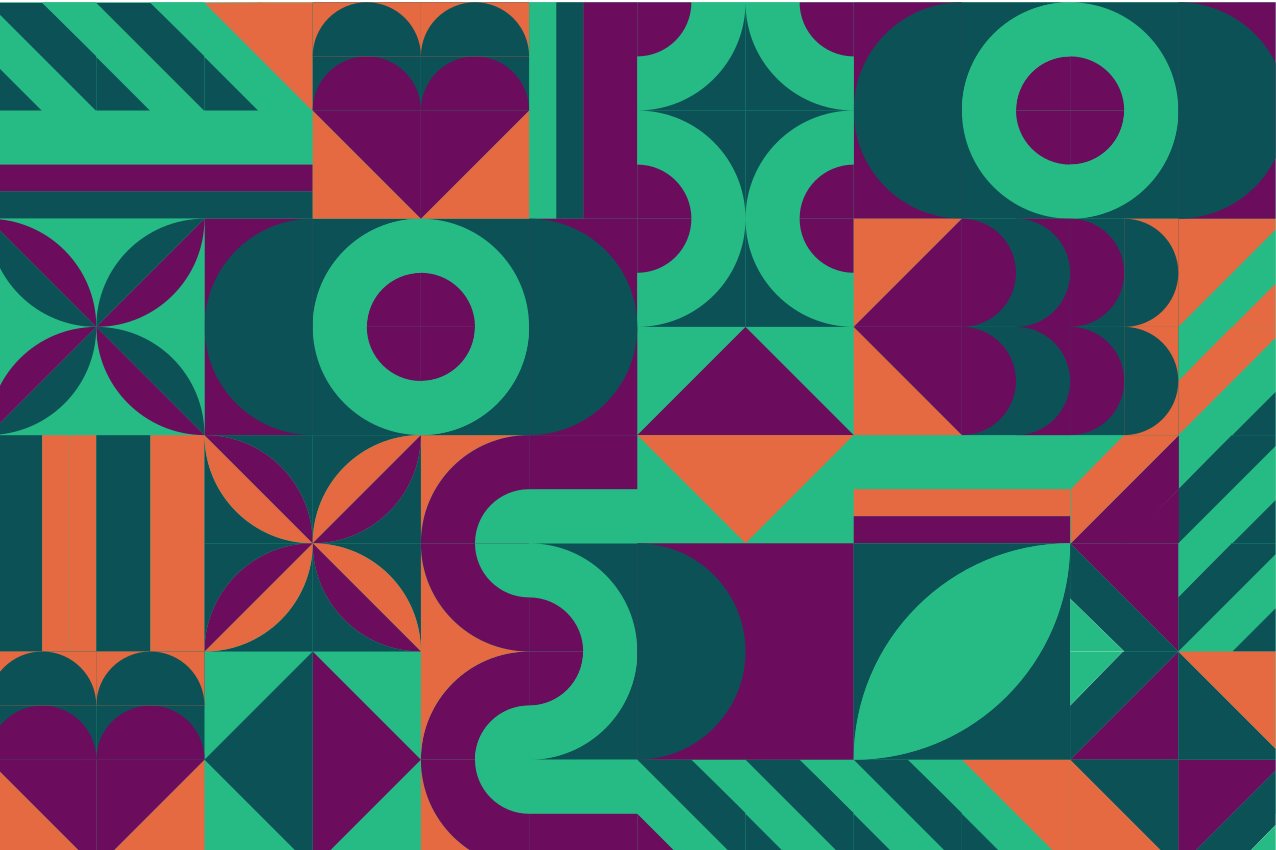 Värillinen geometrinen kuvio pöytätabletti moderni - Tenstickers