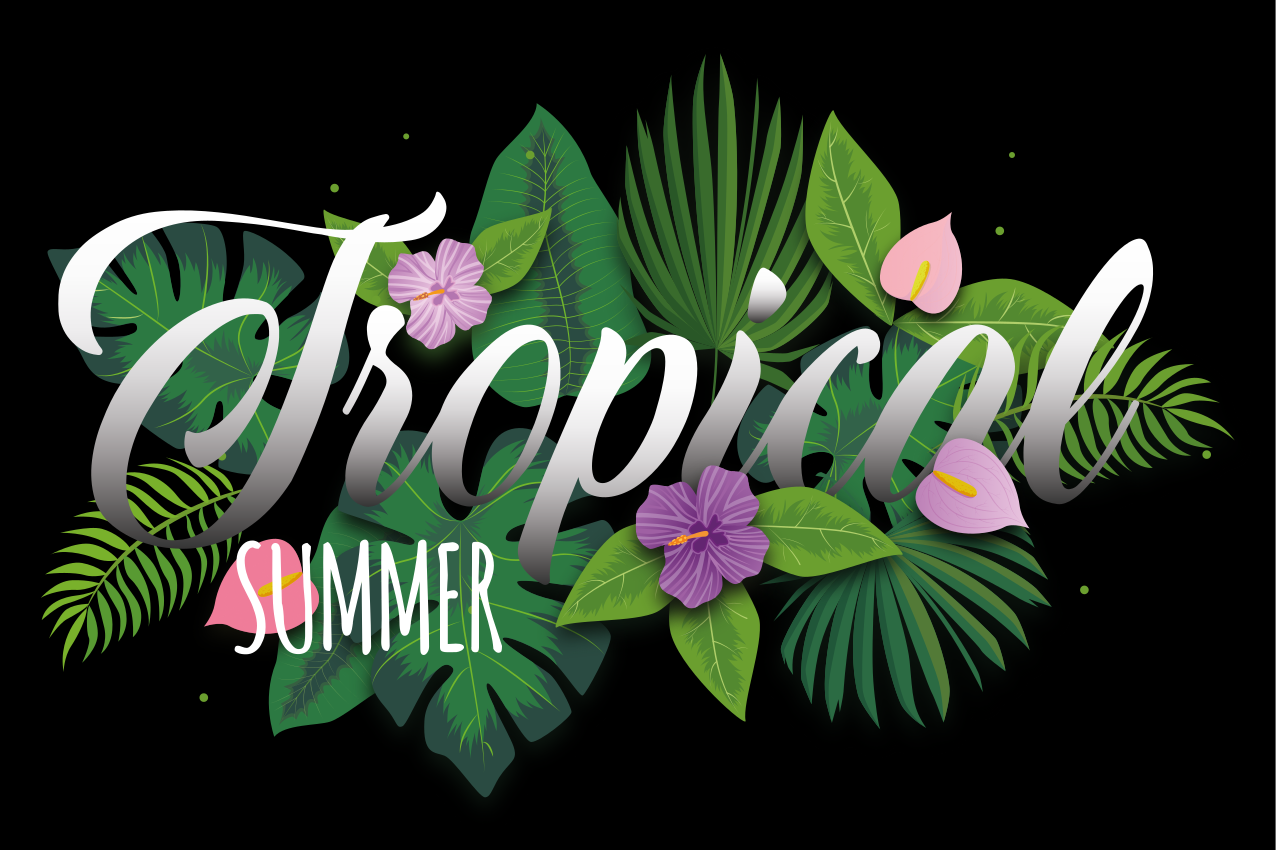 Trooppinen kesä pöytätabletti nimellä - Tenstickers