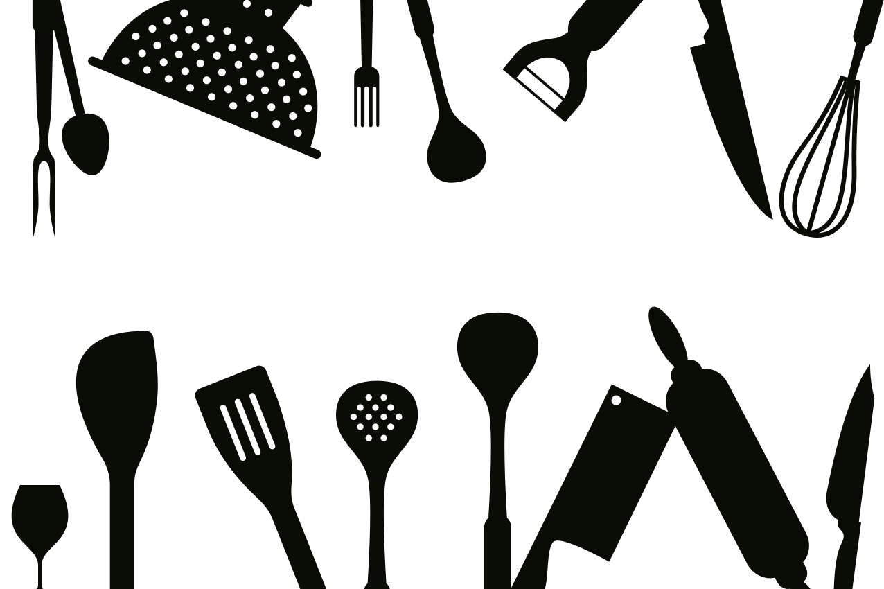 Alkuperäinen pöytätabletti keittiövälineet kokoelma - Tenstickers