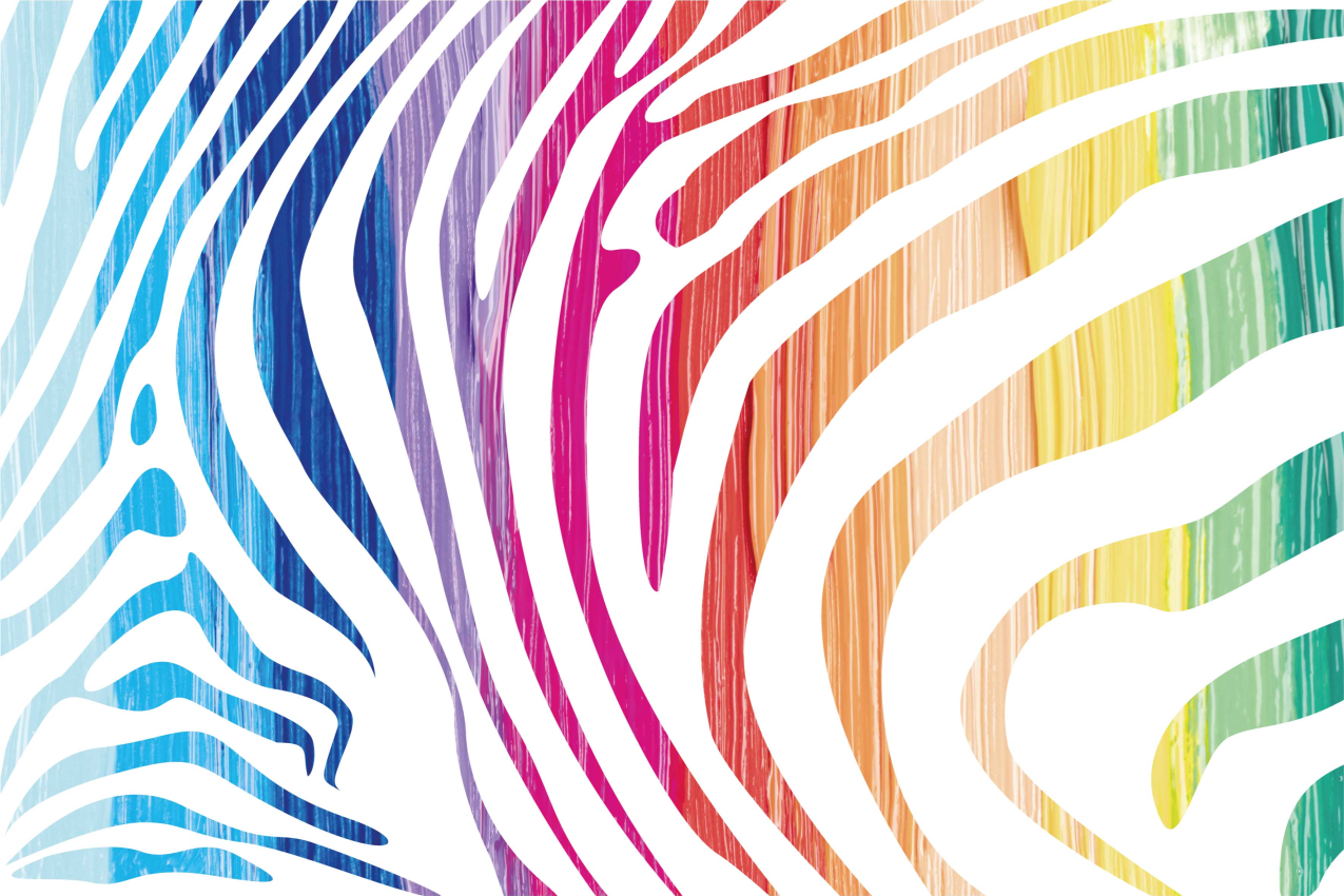 Alkuperäinen pöytätabletti värikkäät seepraraidat - Tenstickers