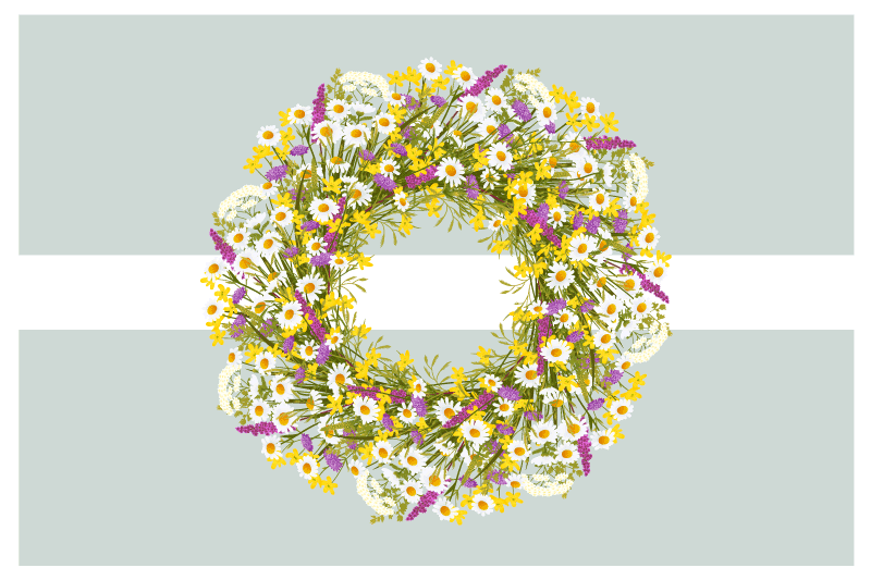 Alkuperäinen pöytätabletti kukkaseppele keskipiste - Tenstickers