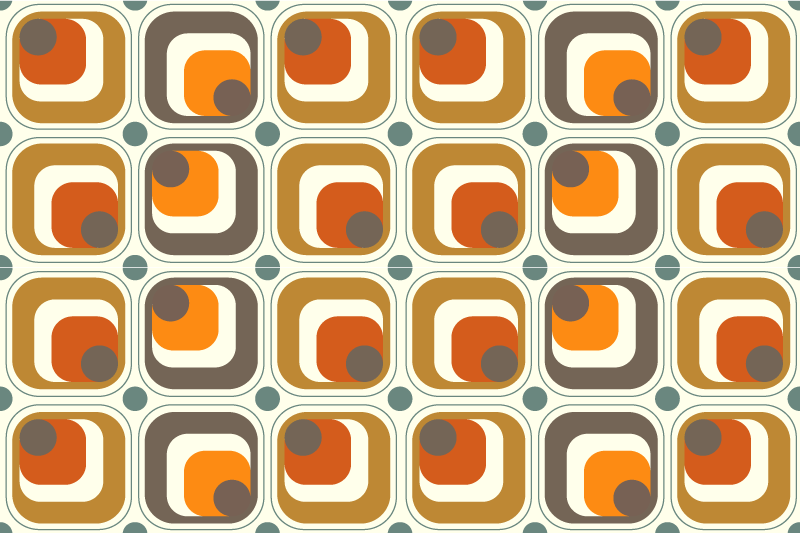 Retro-ruutujen kuvio Alkuperäinen pöytätabletti - Tenstickers
