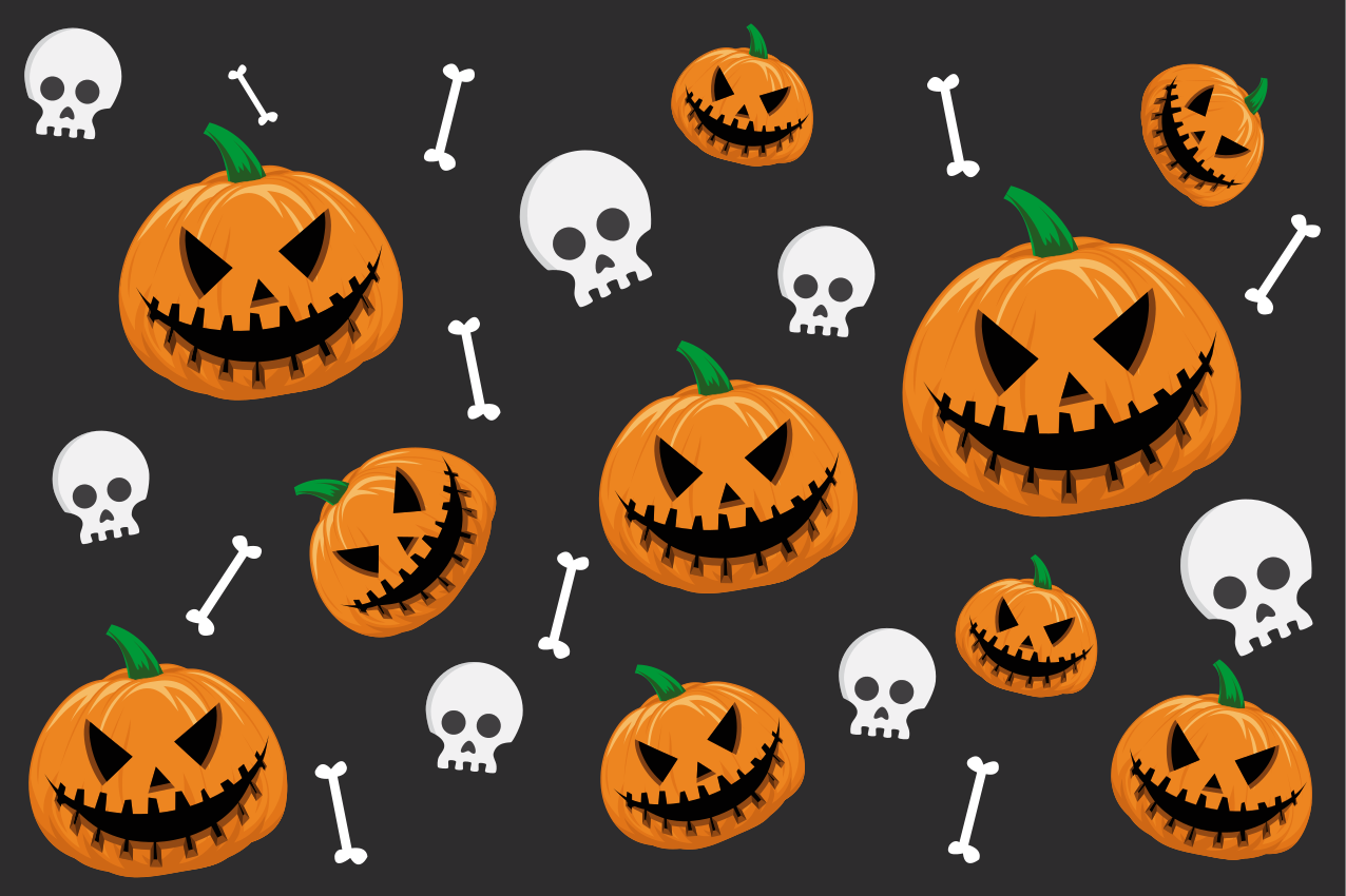 Halloween kurpitsakuviopöytätabletti - Tenstickers