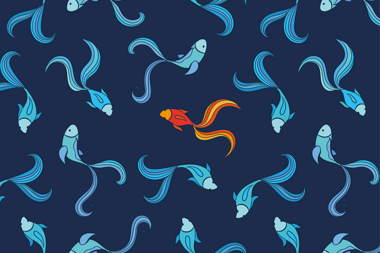 Alkuperäinen pöytätabletti eloisa kalakuosi - Tenstickers