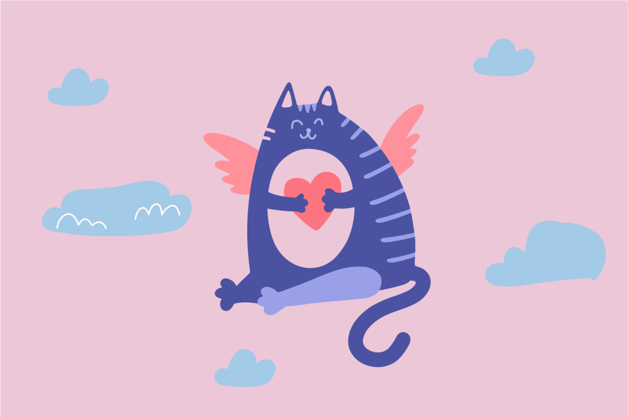 Ihana lentävä kissa lasten pöytätabletti - Tenstickers