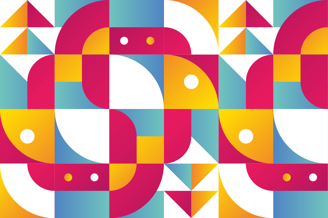 Pöytätabletti moderni rohkeat geometriset kuviot - Tenstickers