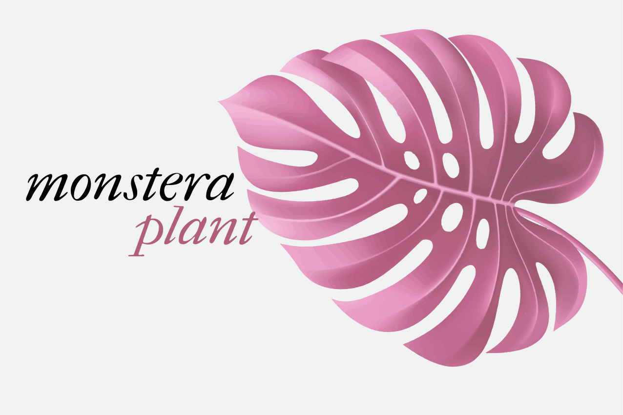 Alkuperäinen pöytätabletti monstera-lehtikuvioilla - Tenstickers