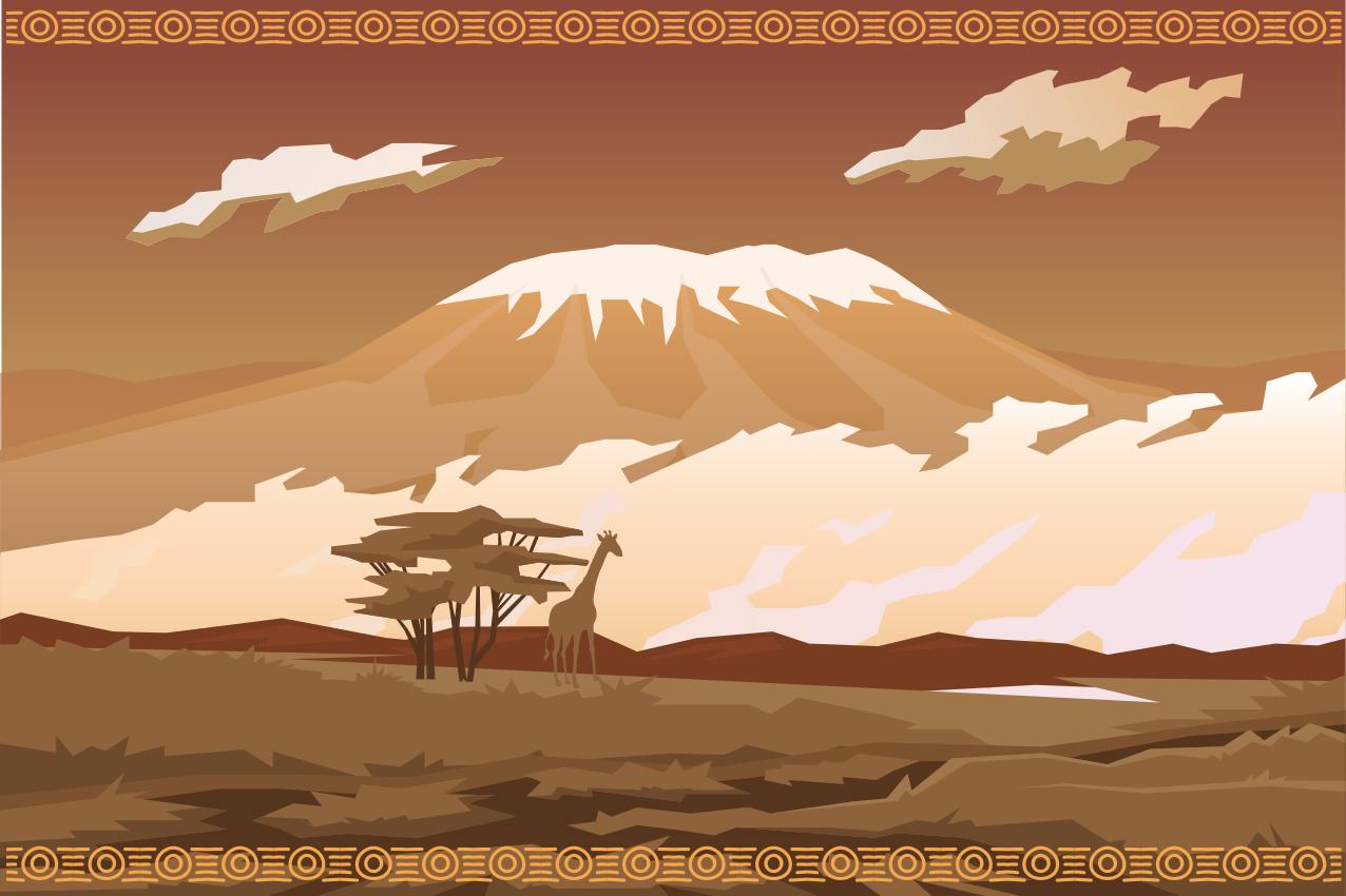 Alkuperäinen pöytätabletti majesteettinen vuorimaisema - Tenstickers