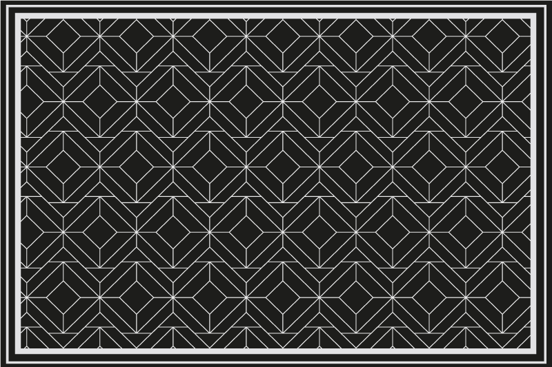 Pöytätabletti moderni geometrinen musta pinta - Tenstickers