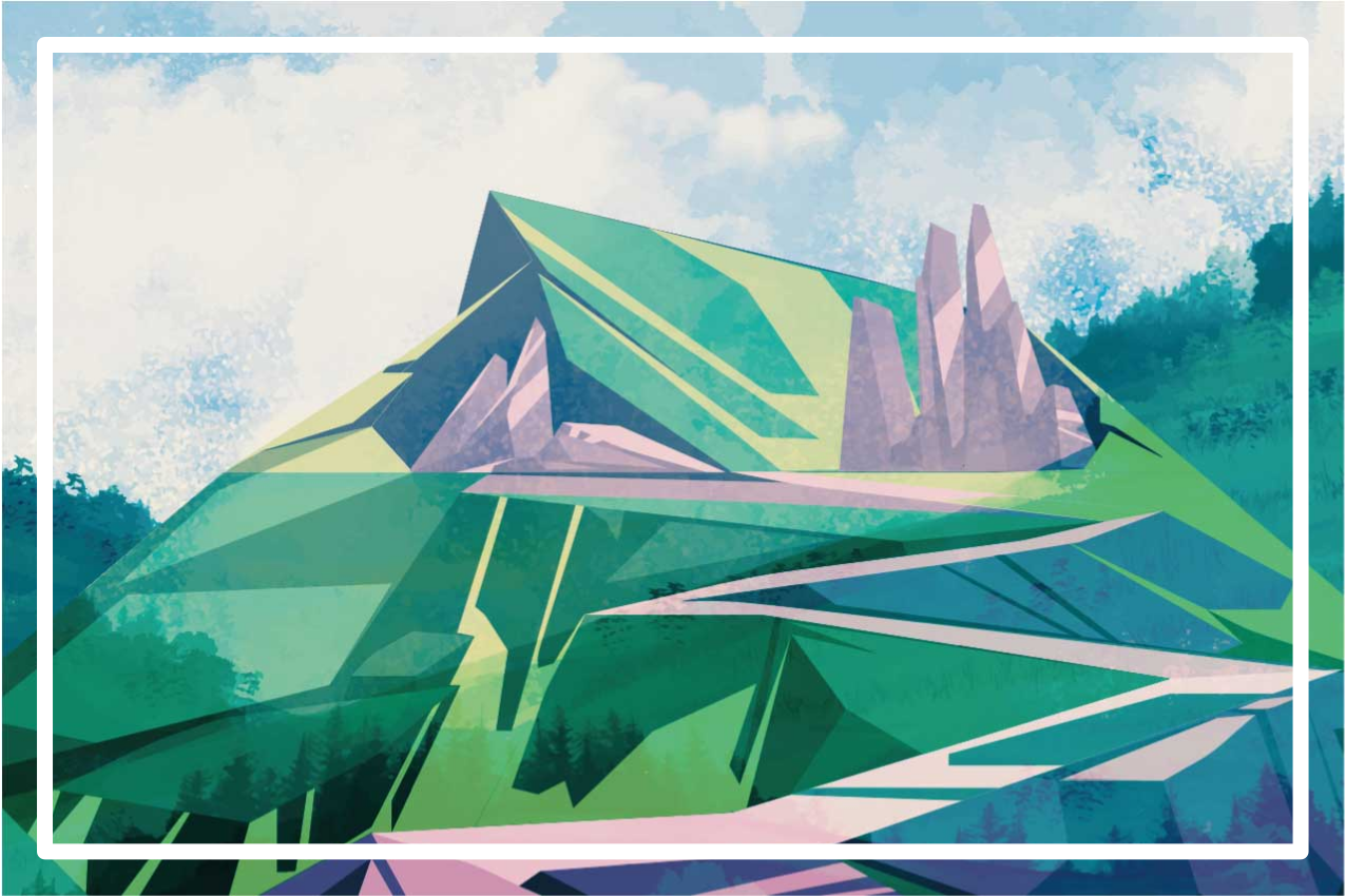 Maalattu moderni maisema Alkuperäinen pöytätabletti - Tenstickers