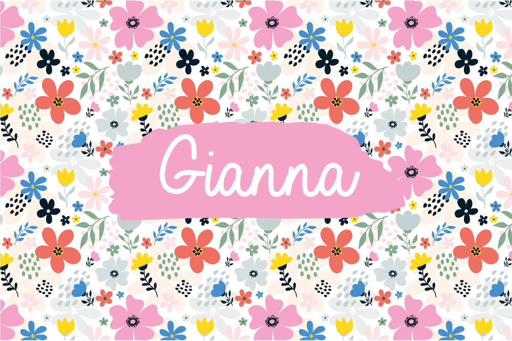 Värikkäitä mukavia kukkia Suorakulmainen pöytätabletti - Tenstickers