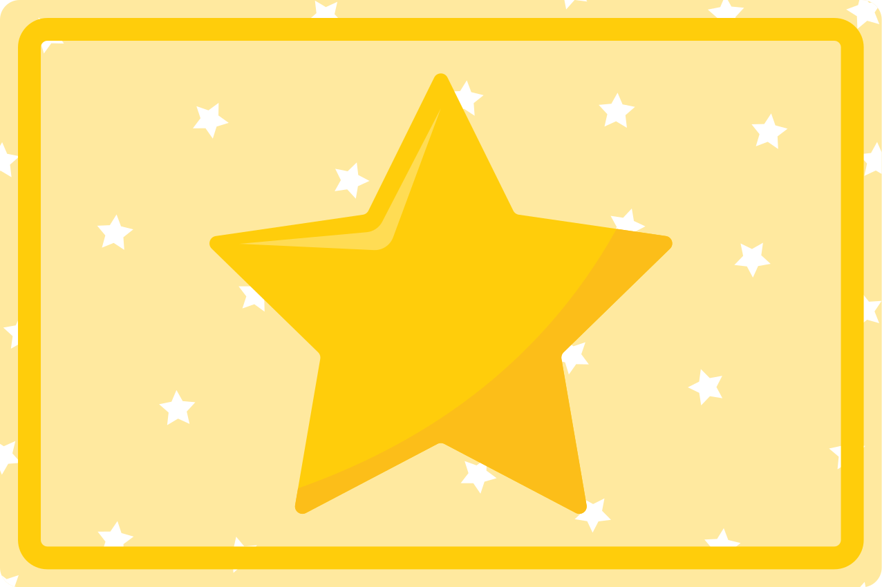 Keltainen klassinen tähti pöytätabletti kotiin - Tenstickers