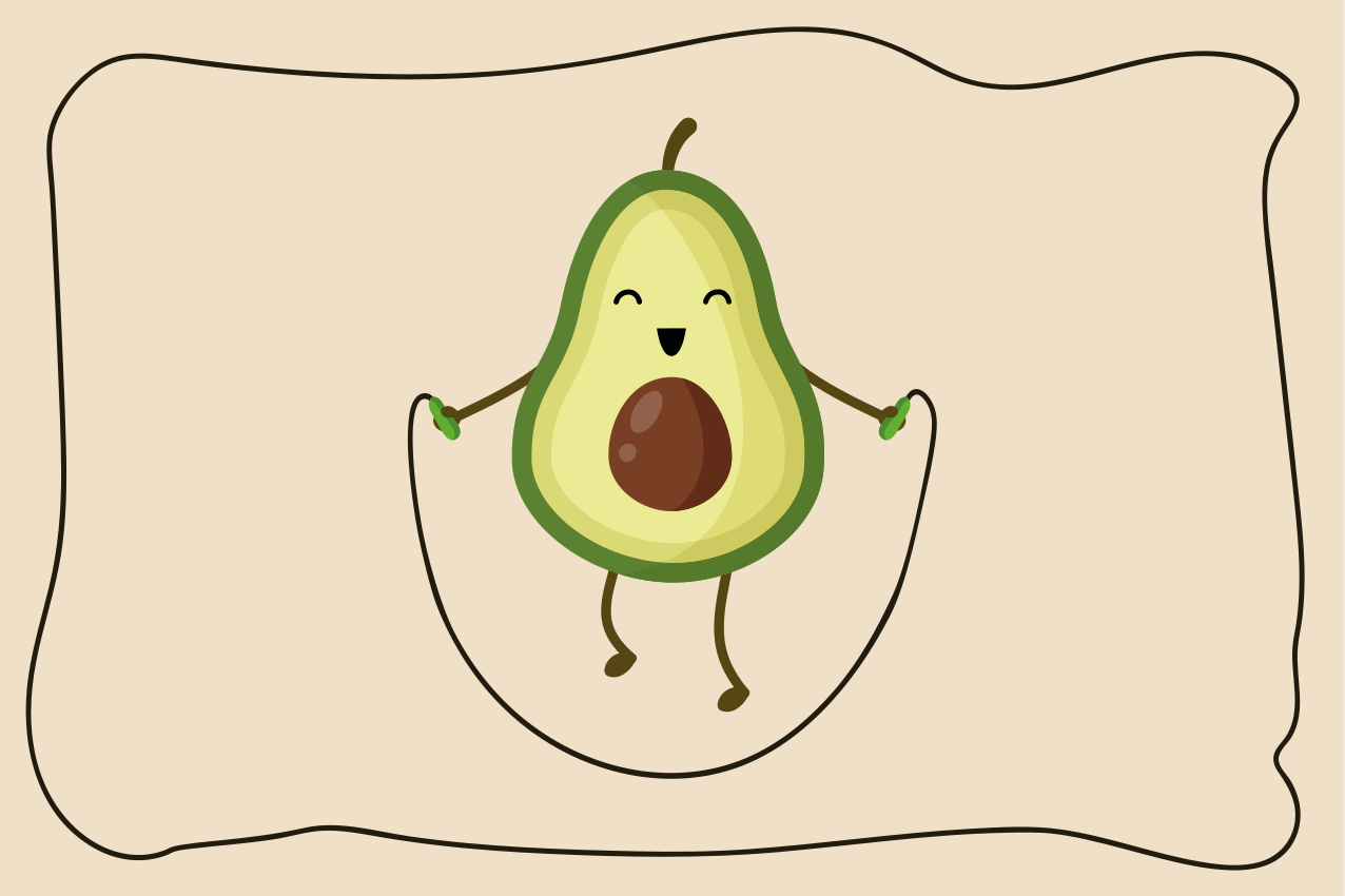 Iloinen avokado pöytätabletti - Tenstickers