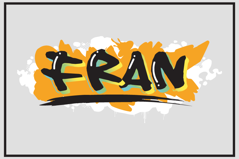 Urbaani tyyli värikäs graffiti pöytätabletti nimellä - Tenstickers